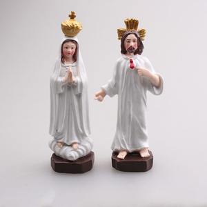 10cm hauteur vente entière sacré créatif noël christianisme jésus résine Statue artisanat <span class=keywords><strong>père</strong></span> et vierge marie décoration de la maison - Product Image 4