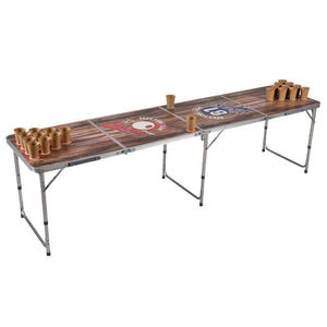 โต๊ะปิงปองเบียร์แบบพกพาขนาดเล็ก8FT ออกแบบได้เองแบบพับได้สำหรับผู้ผลิตโต๊ะเกมอลูมิเนียมกลางแจ้ง - Product Image 1
