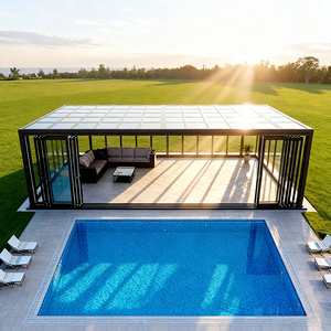 غرفة شمسية فاخرة قابلة للطي بمحرك مع زجاج مقوى وإطار ألومنيوم، مساحة معيشة خارجية كبيرة مناسبة لجميع الأحوال الجوية للشرفة والحديقة - Product Image 6