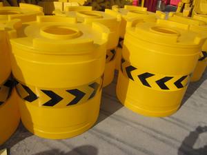 टम्पर डी ट्राफिको बढ़ाया सड़क सुरक्षा पे प्लास्टिक पानी भरा हुआ बड़ा रोटेशनल ट्रैफिक ड्रम बैरियर - Product Image 3