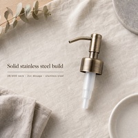 Distributeur de savon en verre rechargeable moderne avec pompe à lotion en acier inoxydable pour accessoires de salle de bain et de cuisine