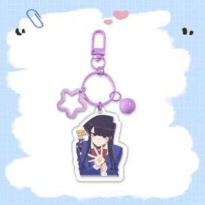 ของขวัญเล็กๆสองมิติรูปกระดิ่งอะนิเมะรูปห้าเหลี่ยมอะคริลิคเป็นมิตรกับสิ่งแวดล้อมของขวัญเล็กๆ DIY พวงกุญแจกระเป๋าเสน่ห์ - Product Image 4