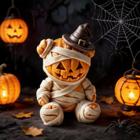 Moule en silicone de qualité alimentaire en forme de citrouille et d'ours pour bougies d'Halloween, artisanat en plâtre, décoration de gâteaux, cadeaux pour fêtes à domicile