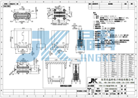 Connecteur USB Type-C femelle vertical SMT 24 broches, LCP noir, coque nickelée, H=6,5 mm pour la charge rapide et le transfert de données
