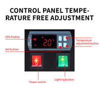 Refrigerador Usado para Cocina de Restaurante o Supermercado, con Puerta de Vidrio, Descongelación Automática, Iluminación LED, Compresor Eléctrico, Control Remoto y Pantalla