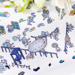Jhm สติกเกอร์ DIY ฉาก3ชั้นวิลล่าออกแบบฉากขนาดเล็ก3D ฉากสติกเกอร์ซ้อนและวาง - Product Image 5