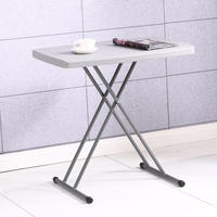 Table de pique-nique pliante rectangulaire pour jardin Table et chaise en métal d'extérieur Valise portable en plastique Table pliante