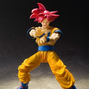 Figurine de collection Son Goku <span class=keywords><strong>Super</strong></span> <span class=keywords><strong>Saiyan</strong></span> God <span class=keywords><strong>Cheveux</strong></span> Rouges pour la décoration intérieure et l'affichage en boutique de cadeaux - Product Image 3