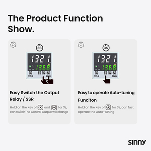 OEM TC5 đầu vào 4-20mA 0-10V k J PT100 cu50 đầu ra SSR Relay 85-265VAC 24V 12V điều khiển nhiệt độ - Product Image 3