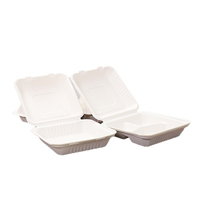 Boîtes à repas jetables pour plats à emporter, boîtes à gâteaux et hamburgers en pulpe, boîtes bento en papier écologiques et biodégradables