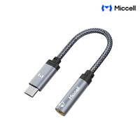 Adaptateur USB C vers prise jack 3,5 mm femelle, adaptateur audio pour casque de type C avec cordon tressé plaqué or pour téléphone, tablette, voiture