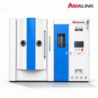 Ligne de production de revêtement PVD par électrolyse AsiaLink, équipement de placage ionique sous vide automatique respectueux de l'environnement avec pompe