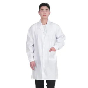 Wholesale Unisex Cotton Medical Scrubs Disposable White Lab Coats With Logo For Hospital Nursing And Lab Work