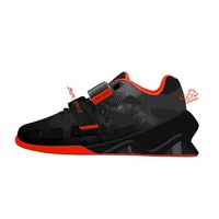 Sepatu Angkat Berat, Sepatu Sabuk Angkat Besi Merah Multiwarna dengan Bahan Serat Mikro