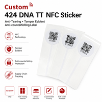 Etiqueta NFC 424 DNA TT Personalizada, Anti-Rotura, Anti-Falsificación, para Seguimiento de la Cadena de Suministro