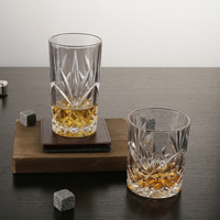 Verre à whisky Novare 350 ml en cristal sans plomb, verres à boire haut de gamme, style classique, cadeau d'affaires, certifié LFGB, vente chaude
