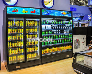 Торговая марка TOPCOOL, стеклянные двери для супермаркета, шкафы для напитков, коммерческий холодильник, пивной охладитель, вертикальный холодильник с дисплеем - Product Image 2