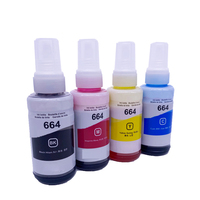 Bouteille d'encre de recharge 70ML 664 compatible avec les imprimantes jet d'encre Epson L110 L395 L200 L210 L380 L220 L130 L120 L100 L360, encre 664