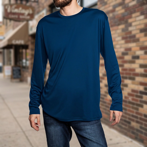 Camiseta de Manga Larga para Hombre, 100% Algodón, Secado Rápido, Tejido Refrigerante, Costuras Planas, Protección Solar para Deportes Acuáticos Activos, BJJ - Product Image 1