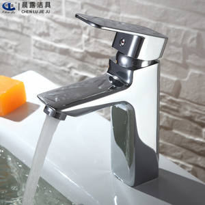 Grifo de Lavabo Chenlu de un Solo Orificio, Válvula de Cerámica de Cobre, Montado en el Encimera, Mezclador de Agua Fría y Caliente - Product Image 2