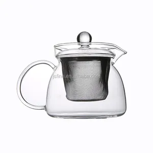Популярный стеклянный чайник в восточном стиле, 500/800 мл, чайник с коротким клювом и сеткой из нержавеющей стали