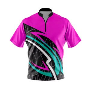 Camisetas de Boliche con Media Cremallera y Logotipo Personalizado por Sublimación, Manga Corta, 100% Poliéster, Unisex, Transpirables, Jersey Deportivo de Verano - Product Image 5