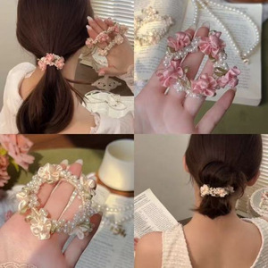 Coleteros de Pelo con Flores de Perlas para Mujer, Nuevas Horquillas de Pelo Estilo Bosque Dulce, Accesorios de Pelo de Moda Coreana de Lujo - Product Image 2