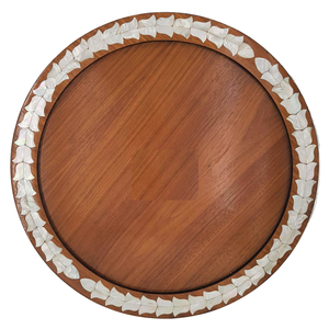 จานเสิร์ฟฝังมุกหรูหราถาดตกแต่งอีดมูบารักที่หรูหราพร้อมการฝังไข่มุกแม่ที่สลับซับซ้อนสำหรับงานเฉลิมฉลอง - Product Image 1