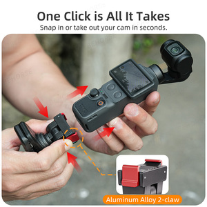 Clip magnétique pour sac à dos pour Pocket 4/3, adaptateur à dégagement rapide, base de clip alligator réglable pour accessoires de caméra DJI Pocket 4/3 - Product Image 6