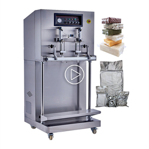 Machine d'emballage sous vide électrique commerciale DZQ600L à double usage (sec et humide) automatique 10-50KG 600MM avec injection d'azote pour sachets - Product Image 1