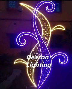 La rue de Noël a mené des lumières de motif de poteau de corde - Product Image 2