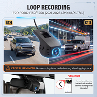 Ford F150/F250 2021-2025 için Podofo 4K Gizli Araç Kamerası 2160P Video WiFi Tak ve Çalıştır Döngü Kayıt G-Sensor Toptan Satış