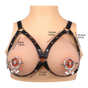 ที่หนีบหัวนมโลหะ QKKQ รูปทรงขวาน ดีไซน์สำหรับ BDSM ชุดชั้นในเซ็กซี่แบบรัดหน้าอก สายรัดแบบสตรร็อปออน หรือคลิปหนีบหัวนมแบบโซ่เหล็ก - Product Image 5