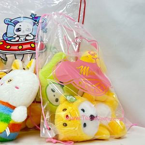 Sacs à dos à cordon en plastique transparent personnalisés grande capacité pour la vente en gros, avec logo, pour jouets et poupées à griffes - Product Image 1