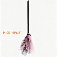 Balai d'Halloween Magenta Détachable Nouveauté Bestseller – Accessoire de Décoration pour Fête de la Sainte-Mort, Balai de Sorcière d'Halloween