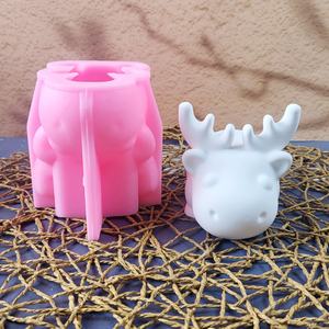 Moldes de fundición de silicona hechos a mano Kingnoo para adornos decorativos DIY estilo Ins Elk almacenado W0530 - Product Image 1