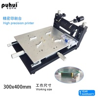 Máquina Impresora de Pasta de Soldar para PCB Puhui, Impresora Manual de Alta Precisión para Serigrafía, Montadora de Impresión SMT con Brocha, Buen Precio