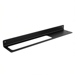 Soporte para Estante Saeta de 634 mm, Negro, con Orificio Izquierdo, para Estantes de Baño - Product Image 3