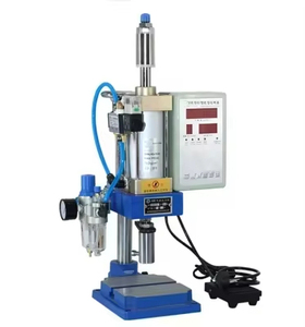 Machine d'estampage d'œillets automatique <span class=keywords><strong>presse</strong></span> <span class=keywords><strong>pneumatique</strong></span> à colonne unique 200kg <span class=keywords><strong>presse</strong></span> de Table à Force réglable poinçonnage nouveau moteur - Product Image 1