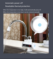 Robinet électrique à chauffage instantané 3000W avec affichage numérique LED, chauffe-eau rapide sans réservoir pour cuisine et salle de bain