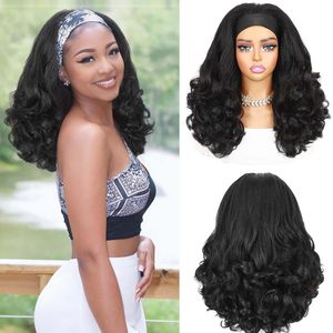 Nouvelle perruque en fibre haute température fabriquée à la machine, pour femmes africaines, style Black Ice Ribbon, <span class=keywords><strong>cheveux</strong></span> longs bouclés, volumineux, naturels et tendance, pour le marché international - Product Image 2