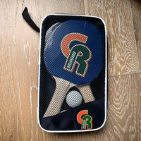 Raquette de tennis de table en bois de peuplier avec caoutchouc coloré, personnalisable comme cadeau pour différentes marques
