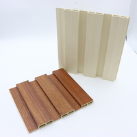 Panel de Pared WPC con Acabado de Madera para Decoración Interior, Panel de Pared de PVC, Venta Directa de Fábrica China