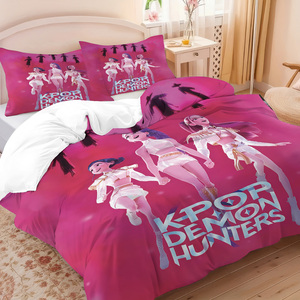Tùy chỉnh K-POP Devil Hunter Anime in mềm mại và thoải mái King-Sized <span class=keywords><strong>bedding</strong></span> <span class=keywords><strong>Set</strong></span> - Product Image 6
