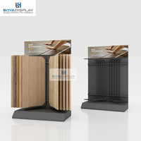 Présentoir pliable portable en bois pour échantillons de parquet, palette de couleurs, support de présentation à feuilles tournantes pour salle d'exposition
