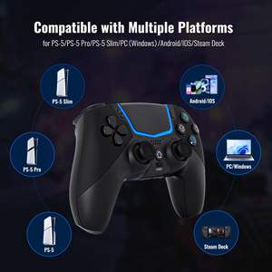 Funda Protectora Inalámbrica para Dedos de Juego para PS-5/Pro/Slim/PC, Material ABS Plegable con Luz LED de Canal y Función Turbo - Product Image 2