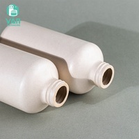 Botol Pompa Sekrup Bulat Kosong 350ml dari YAN Packaging, Dapat Didaur Ulang, Ramah Lingkungan, Terbuat dari Pulp Bagasse Tebu Asli untuk Sabun Mandi Cair