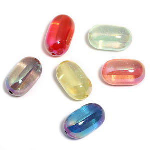 Nuevas cuentas de uva brillantes exquisitas translúcidas de moda superior, cuentas ovaladas sólidas nubladas, accesorios de joyería - Product Image 5