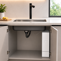 Purificateur d'eau coréen 1000G sans réservoir, intelligent, avec surveillance TDS, osmose inverse, alcalin et minéral, sous comptoir, filtration 5 étapes