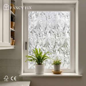 Hielo triturado Ventana Privacidad Esmerilado Se aferra Vinilo decorativo Vidrieras Calcomanías <span class=keywords><strong>para</strong></span> ventanas Película <span class=keywords><strong>para</strong></span> ventanas <span class=keywords><strong>de</strong></span> <span class=keywords><strong>cocina</strong></span> - Product Image 1